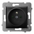 Ospel - Stikkontakt uden ramme 230V ARIA, sort