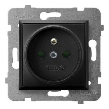Ospel - Stikkontakt uden ramme 230V ARIA, sort