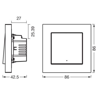 Osram - 1-knapskontakt SMART+ MATTER 230V Wi-Fi