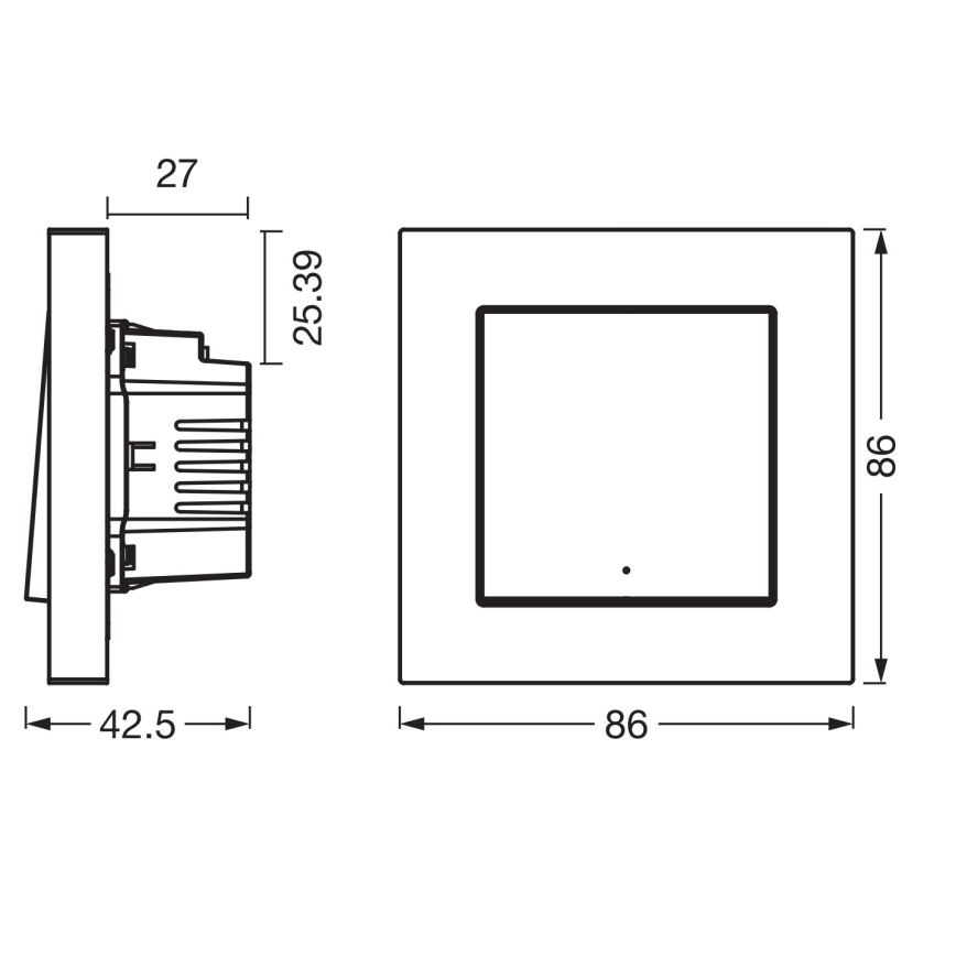 Osram - 1-knapskontakt SMART+ MATTER 230V Wi-Fi