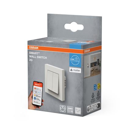 Osram - Afbryder med 2 knapper SMART+ MATTER 230V Wi-Fi