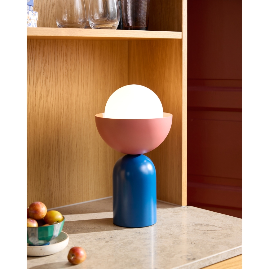 Osram - Bordlampe DECOR BOWL 1xE14/25W/230V blå/lyserød