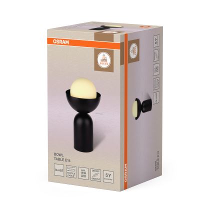 Osram - Bordlampe DECOR BOWL 1xE14/25W/230V sort