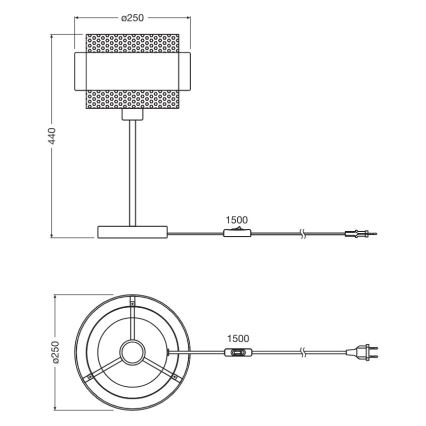 Osram - Bordlampe DECOR HORNET 1xE27/10W/230V sort/guld