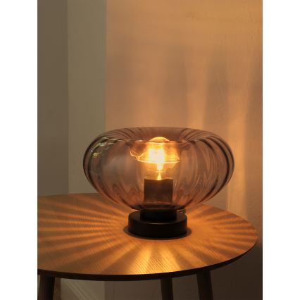 Osram - Bordlampe DECOR SMOKE 1xE27/12W/230V sort/røggrå