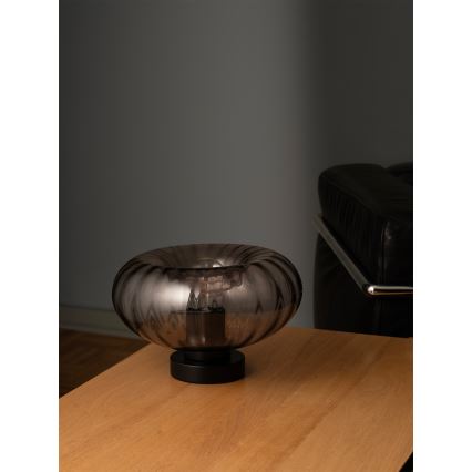 Osram - Bordlampe DECOR SMOKE 1xE27/12W/230V sort/røggrå