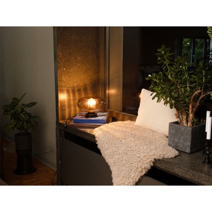 Osram - Bordlampe DECOR SMOKE 1xE27/12W/230V sort/røggrå