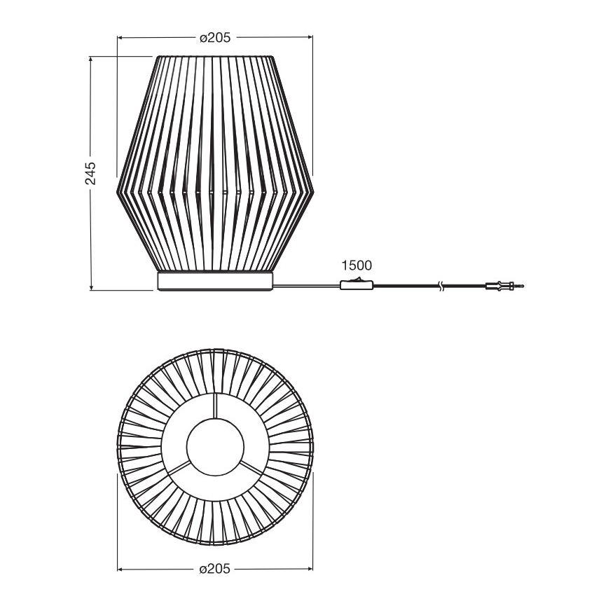 Osram - Bordlampe DECOR STRIPES 1xE14/5W/230V beige