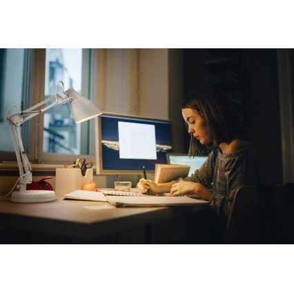 Osram - Bordlampe DESK LINE 1xE27/11W/230V hvid