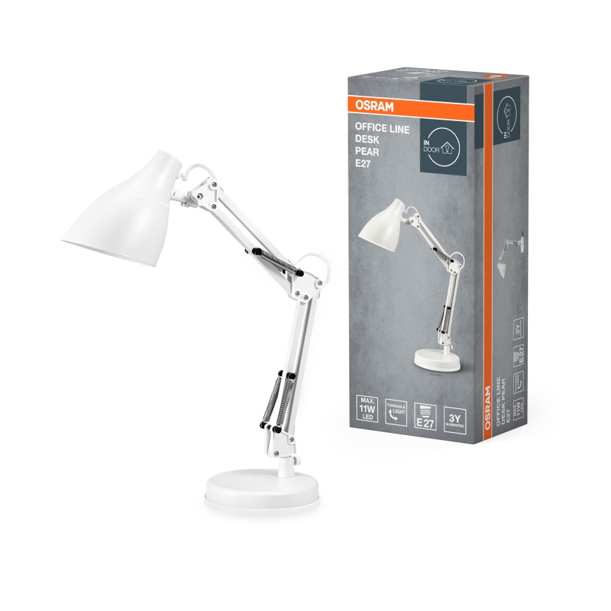 Osram - Bordlampe DESK LINE 1xE27/11W/230V hvid