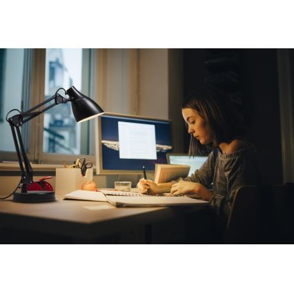 Osram - Bordlampe DESK LINE 1xE27/11W/230V sort