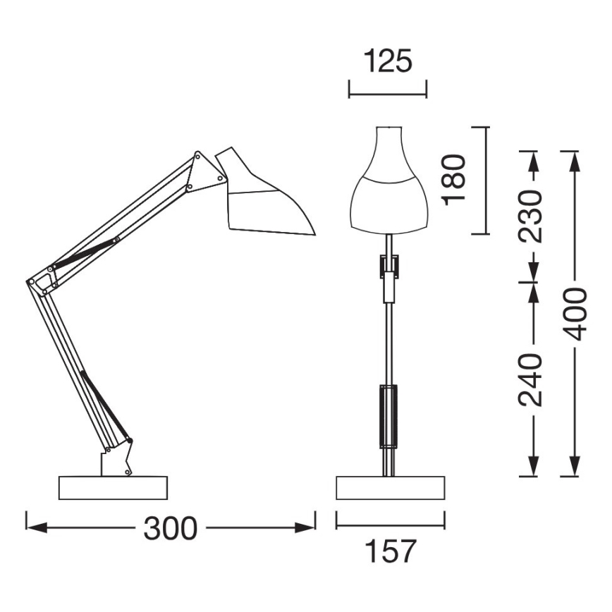 Osram - Bordlampe DESK LINE 1xE27/11W/230V sort