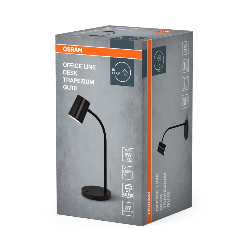 Osram - Bordlampe DESK LINE 1xGU10/9W/230V sort