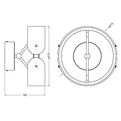 Osram - DECOR CURVE LED vægarmatur, 20W/230V, grå