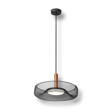 Osram - DECOR MESH LED-pendel på wire, 18,5 W/230 V, Ø 40 cm, sort/gummitræ