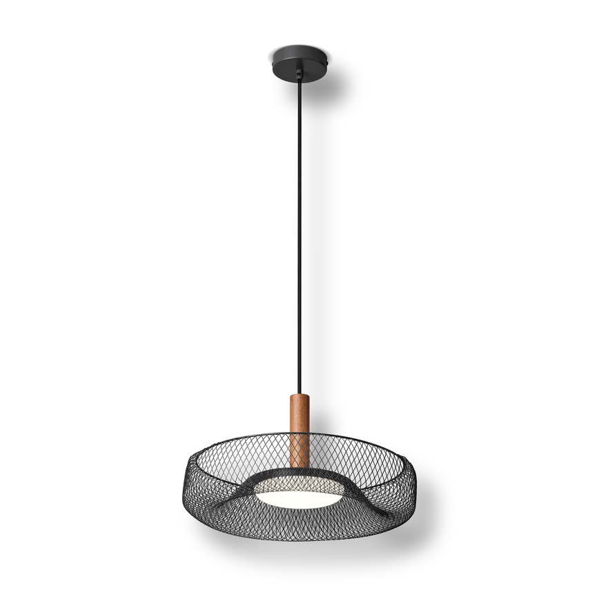 Osram - DECOR MESH LED-pendel på wire, 18,5 W/230 V, Ø 40 cm, sort/gummitræ