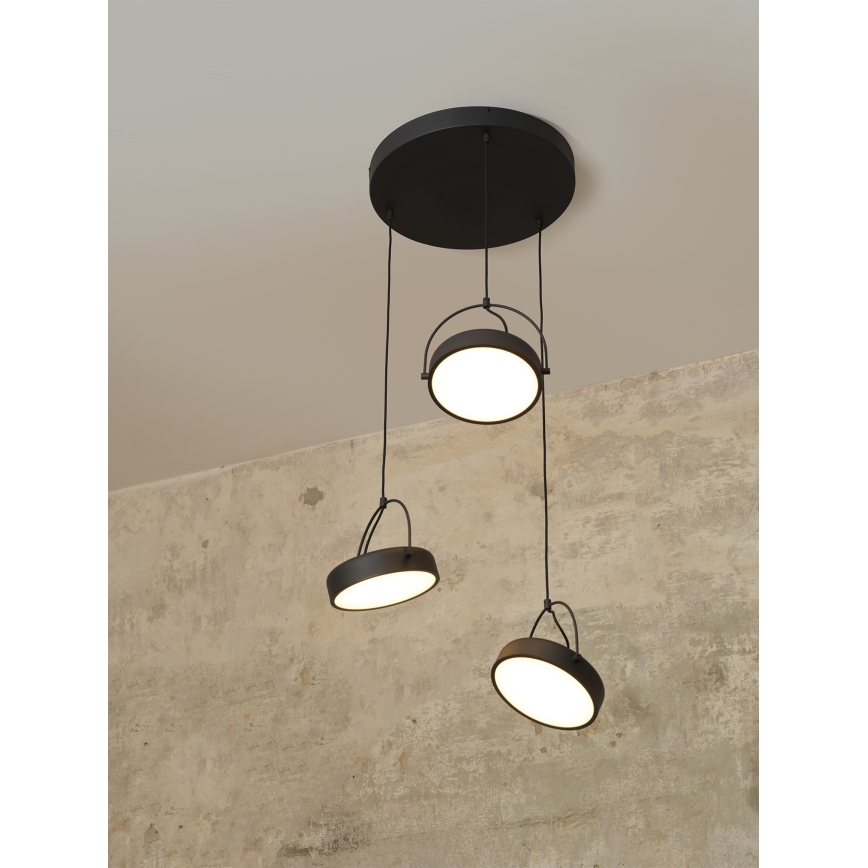 Osram - DECOR PUCK LED-pendel med wireophæng, 3 x LED, 12 W, 230 V, CRI 90, sort