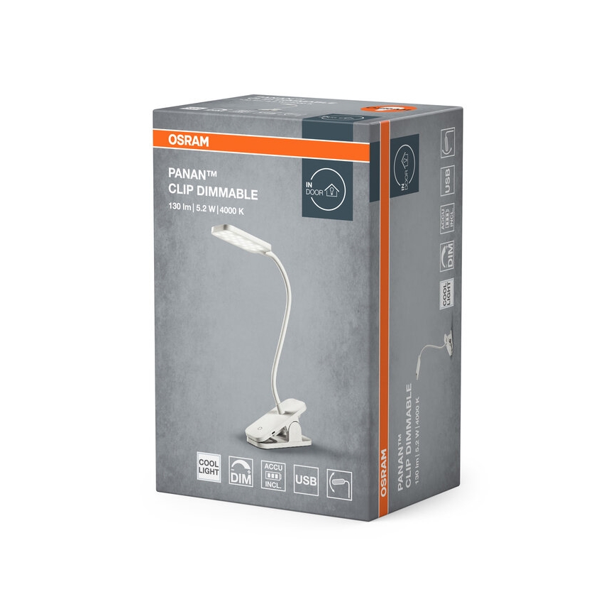 Osram - Dæmpbar berøringsbetjent PANAN LED-bordlampe LED/5,2W/5V 1200 mAh