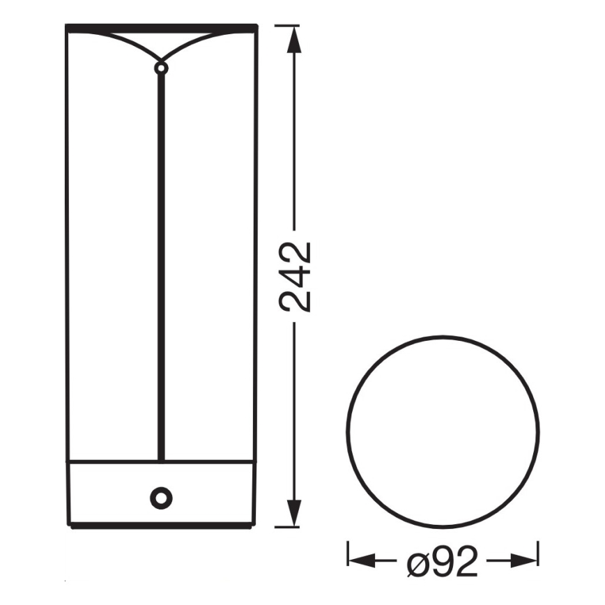 Osram - LED dæmpbar berøringsbetjent udendørs bordlampe ENDURA STYLE LED/1,5W/5V 2500 mAh USB IP54 antracit
