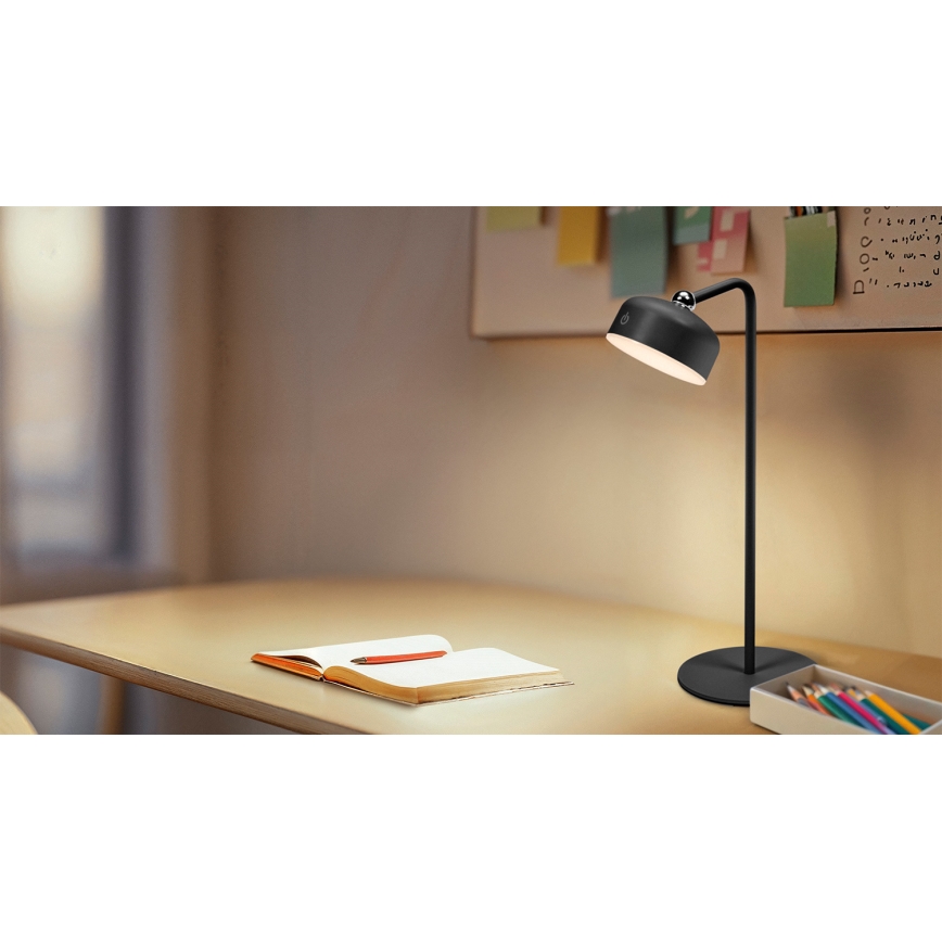 Osram - Dæmpbar genopladelig LED-bordlampe 3-i-1 DECOR HELPER LED/1,8W/5V sort