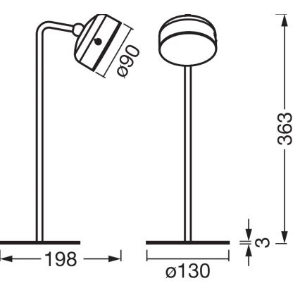 Osram - Dæmpbar genopladelig LED-bordlampe 3-i-1 DECOR HELPER LED/1,8W/5V sort