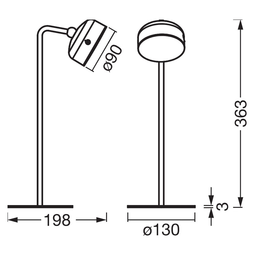 Osram - Dæmpbar genopladelig LED-bordlampe 3-i-1 DECOR HELPER LED/1,8W/5V sort