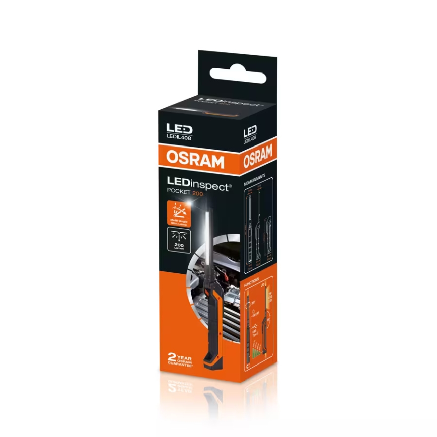 Osram - LED Dæmpbar genopladelig lommelygte LEDINSPECT POCKET200 LED/2W/3,7V IP54