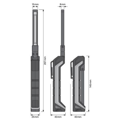 Osram - LED Dæmpbar genopladelig lommelygte LEDINSPECT POCKET200 LED/2W/3,7V IP54