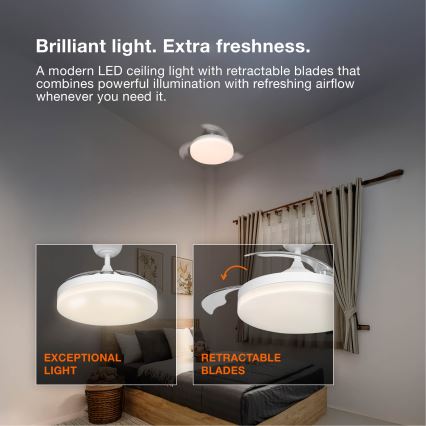 Osram - Dæmpbar LED-loftlampe med ventilator LEVECHE LED/36W/230V 3000/4000/6500K + fjernbetjening