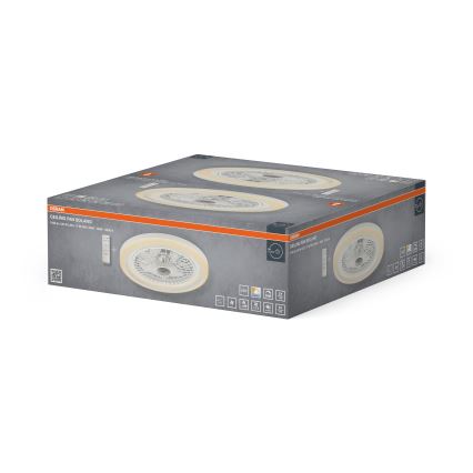 Osram - LED-dæmpbar loftlampe med ventilator SOLANO LED/26W/230V 3000/4000/6500K + fjernbetjening