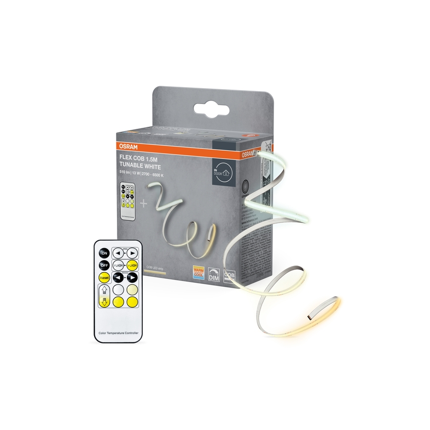 Osram - Dæmpbar LED-strimmel FLEX COB 1,5m LED/13W/230V 2700-6500K + fjernbetjening