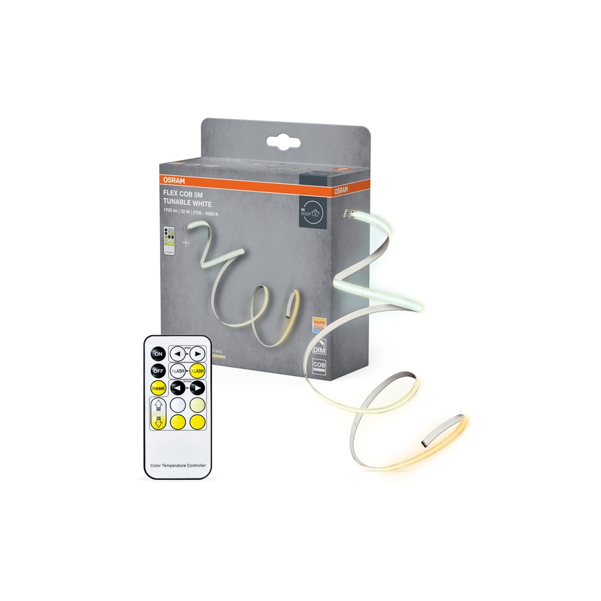 Osram - Dæmpbar LED-strimmel FLEX COB 5m LED/35W/230V 2700-6500K + fjernbetjening