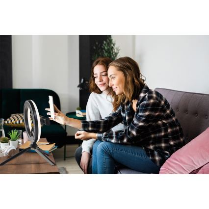 Osram - LED dæmpbar bordlampe med stativ og holder til vlogging LED/5,5W/USB 3000-6500K 210 mAh