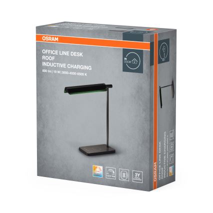 Osram - LED-dæmpbar bordlampe OFFICE LINE LED/19W/230V 3000/4000/6500K sort
