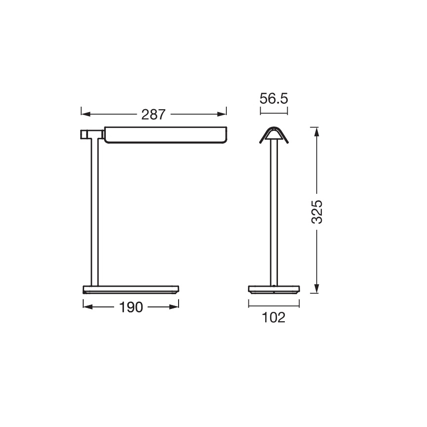 Osram - LED-dæmpbar bordlampe OFFICE LINE LED/19W/230V 3000/4000/6500K sort