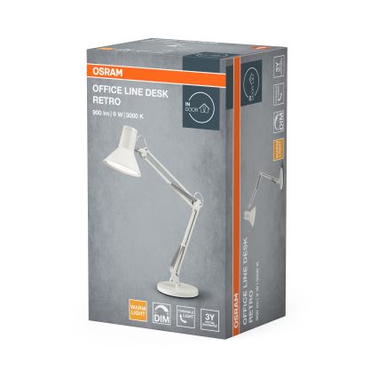 Osram - Dæmpbar LED-bordlampe OFFICE LINE LED/9W/230V 3000K hvid