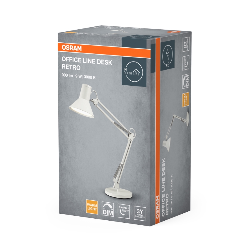 Osram - Dæmpbar LED-bordlampe OFFICE LINE LED/9W/230V 3000K hvid