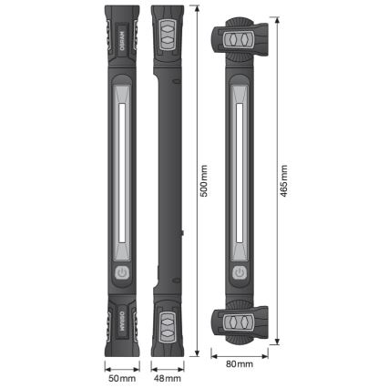 Osram - LED dæmpbar genopladelig arbejdslampe LEDINSPECT UTILITY1000 LED/19W/7,4V 2600 mAh