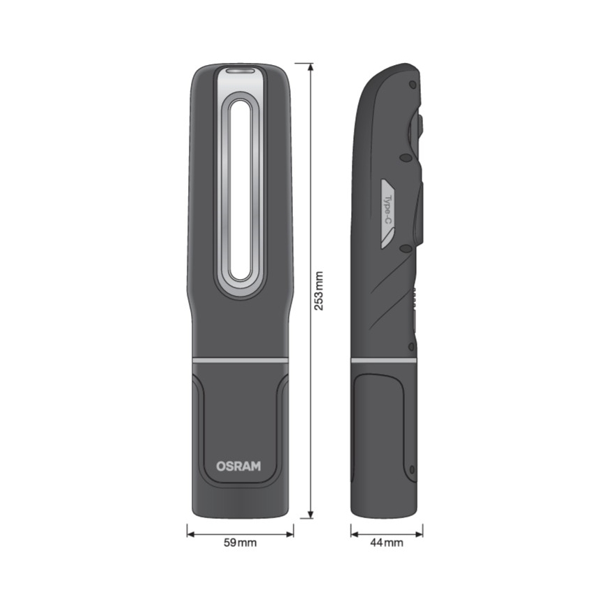 Osram - dæmpbar genopladelig LED-lommelygte LEDINSPECT MAX500 LED/16W/3,7V IP65