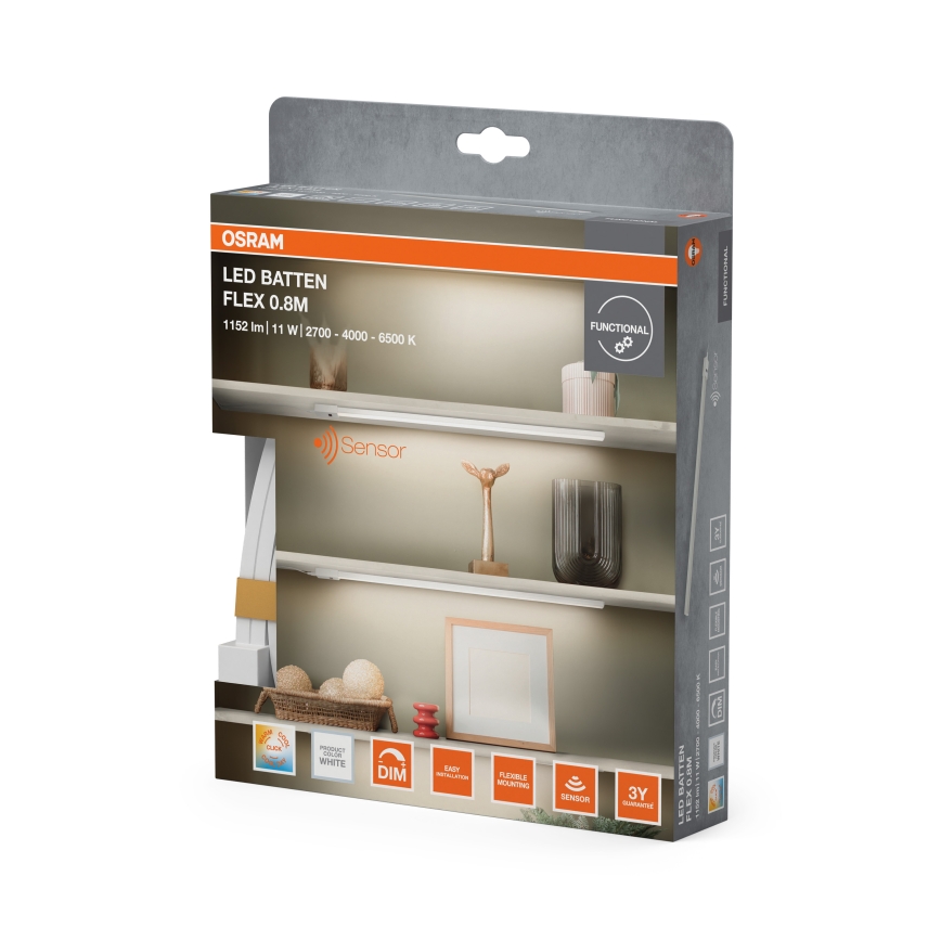 Osram - LED dæmpbar underskabsarmatur med bevægelsessensor BATTEN LED/11W/230V 2700/4000/6500K 81,7 cm hvid