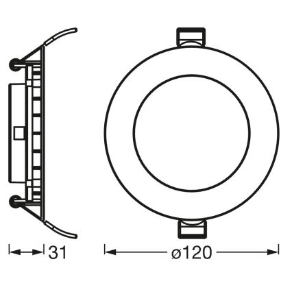 Osram - LED Dæmpbar indbygningsspot SMART+ DOWNLIGHT LED/8W/230V 3000-6500K Wi-Fi