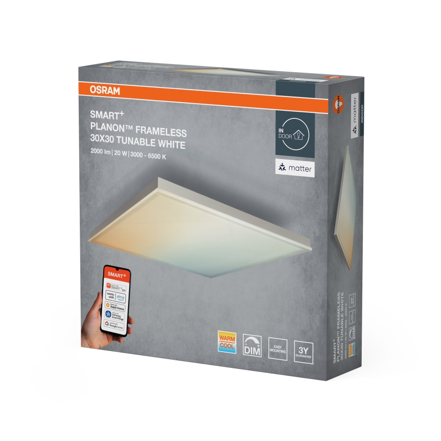 Osram - LED Dæmpbar loftlampe SMART+ FRAMELESS LED/20W/230V 3000-6500K 30x30 cm Wi-Fi