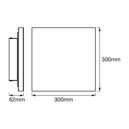 Osram - LED Dæmpbar loftlampe SMART+ FRAMELESS LED/20W/230V 3000-6500K 30x30 cm Wi-Fi