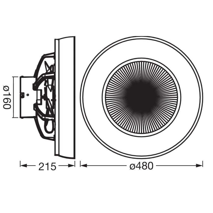 Osram - LED dæmpbar loftlampe med loftsventilator LED/49W/230V 2700-6500K hvid/guld + fjernbetjening