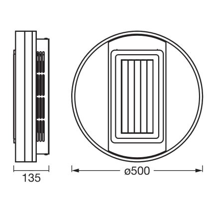 Osram - dæmpbar LED-loftlampe med integreret ventilator LED/55W/230V 3000-6500K hvid + fjernbetjening