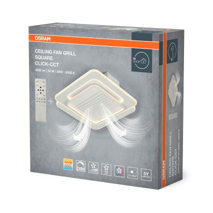 Osram - LED dæmpbar loftlampe med ventilator LED/55W/230V 3000-6500K hvid + fjernbetjening