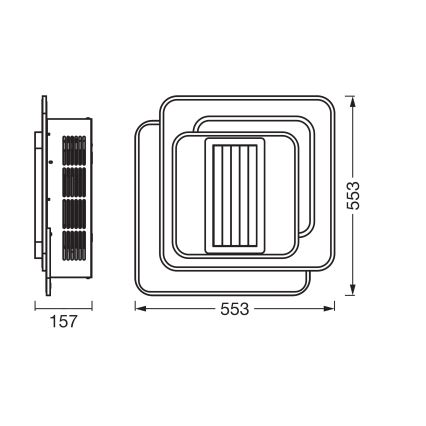 Osram - LED dæmpbar loftlampe med ventilator LED/55W/230V 3000-6500K hvid + fjernbetjening