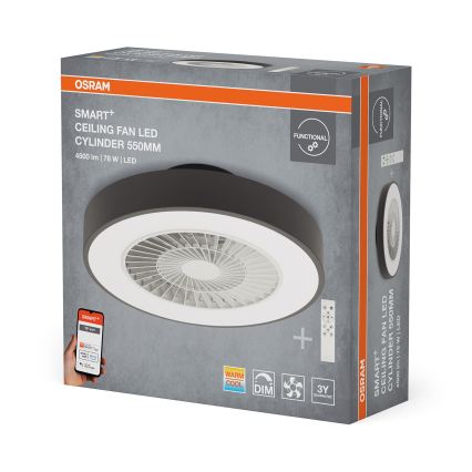 Osram - LED-dæmpbar loftarmatur med ventilator SMART+ LED/78W/230V 3000-6500K Wi-Fi + fjernbetjening