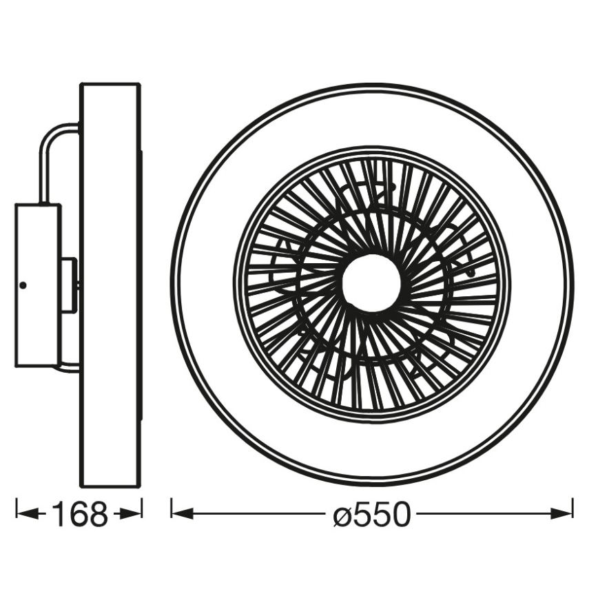Osram - LED-dæmpbar loftarmatur med ventilator SMART+ LED/78W/230V 3000-6500K Wi-Fi + fjernbetjening