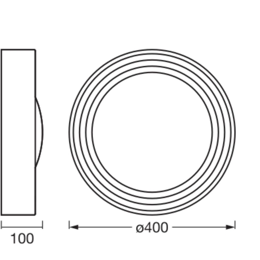 Osram - LED-dæmpbar loftlampe ORBIS CONCRETE LED/18W/230V Ø 40 cm grå/beton